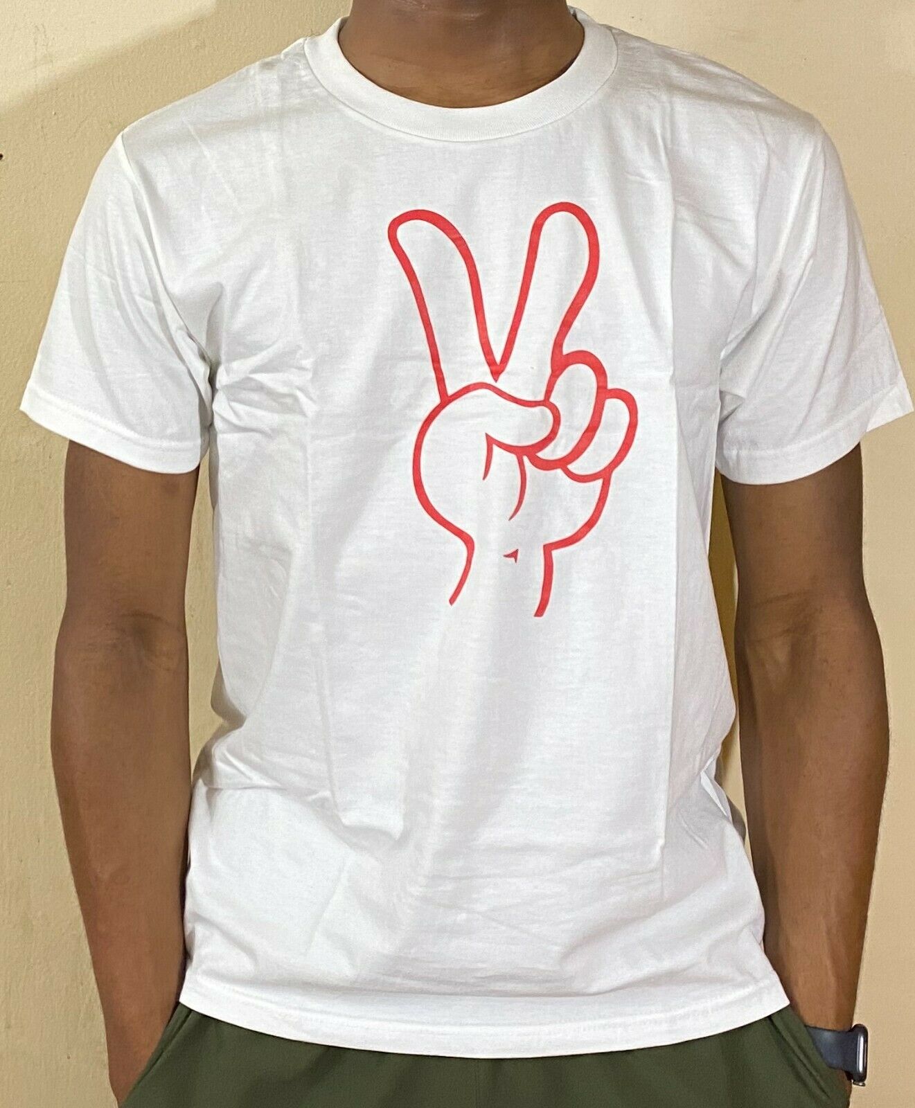 Mens & Womens Comfortable Cotton Fashion Inspirational Athletic T-Shirt Peace