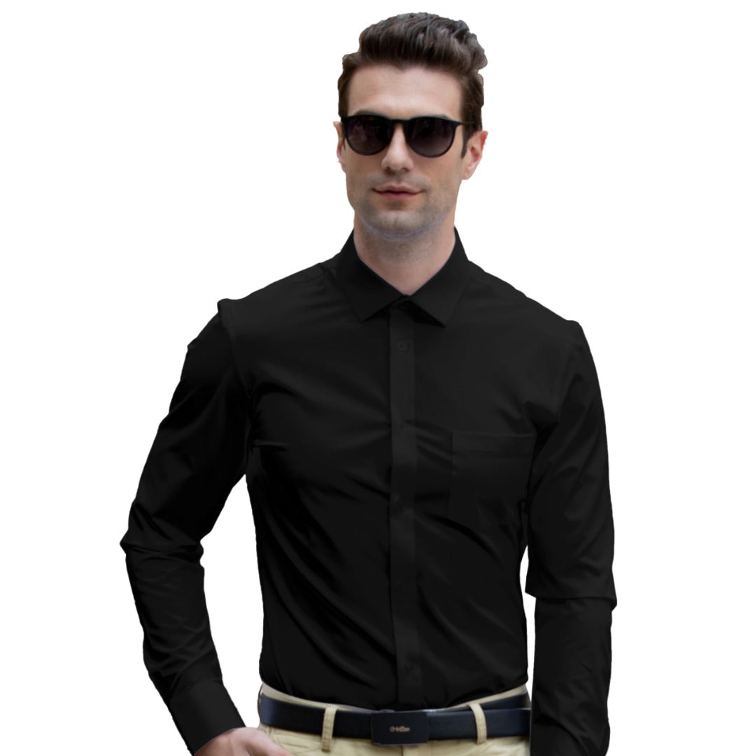 Men's Collar Protected Collar Shield Dress Shirt