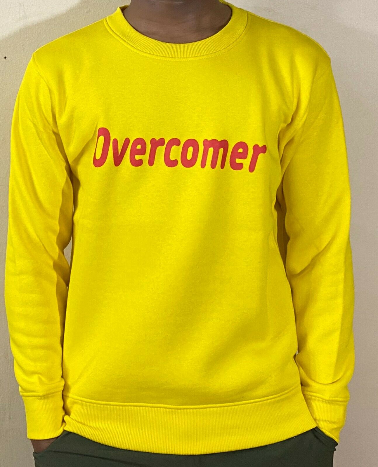 Mens & Womens Comfortable Fashion Cotton Crewneck Sweatshirt "Overcomer"