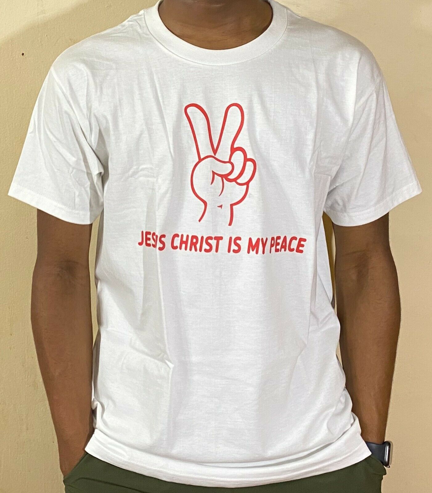 Mens & Womens Comfortable Fashion  Christian T Shirt Jesus Christ Is My Peace