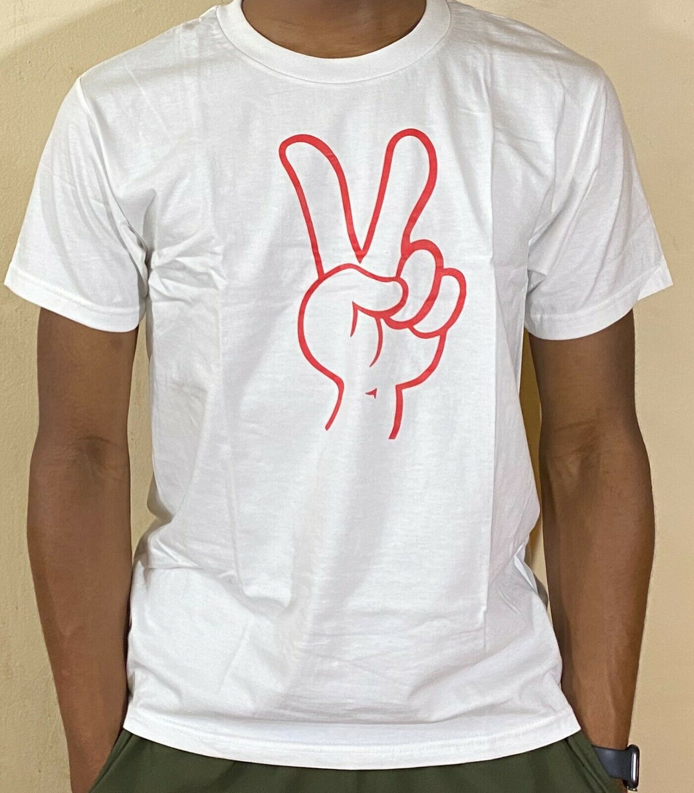 Mens & Womens Comfortable Cotton Fashion Inspirational Athletic T-Shirt Peace