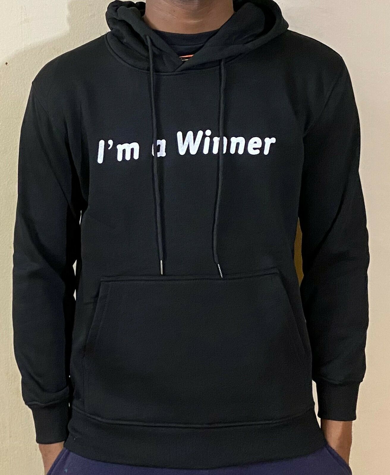 Mens & Womens Comfortable Fashion Cotton Hoodie Pullover Sweatshirt "Winner"