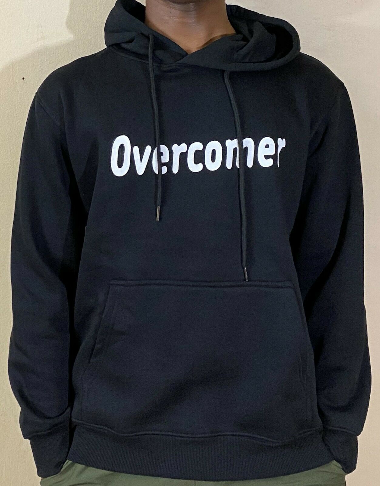 Mens & Womens Comfortable Fashion Cotton Hooded Pullover Sweatshirt "Overcomer"