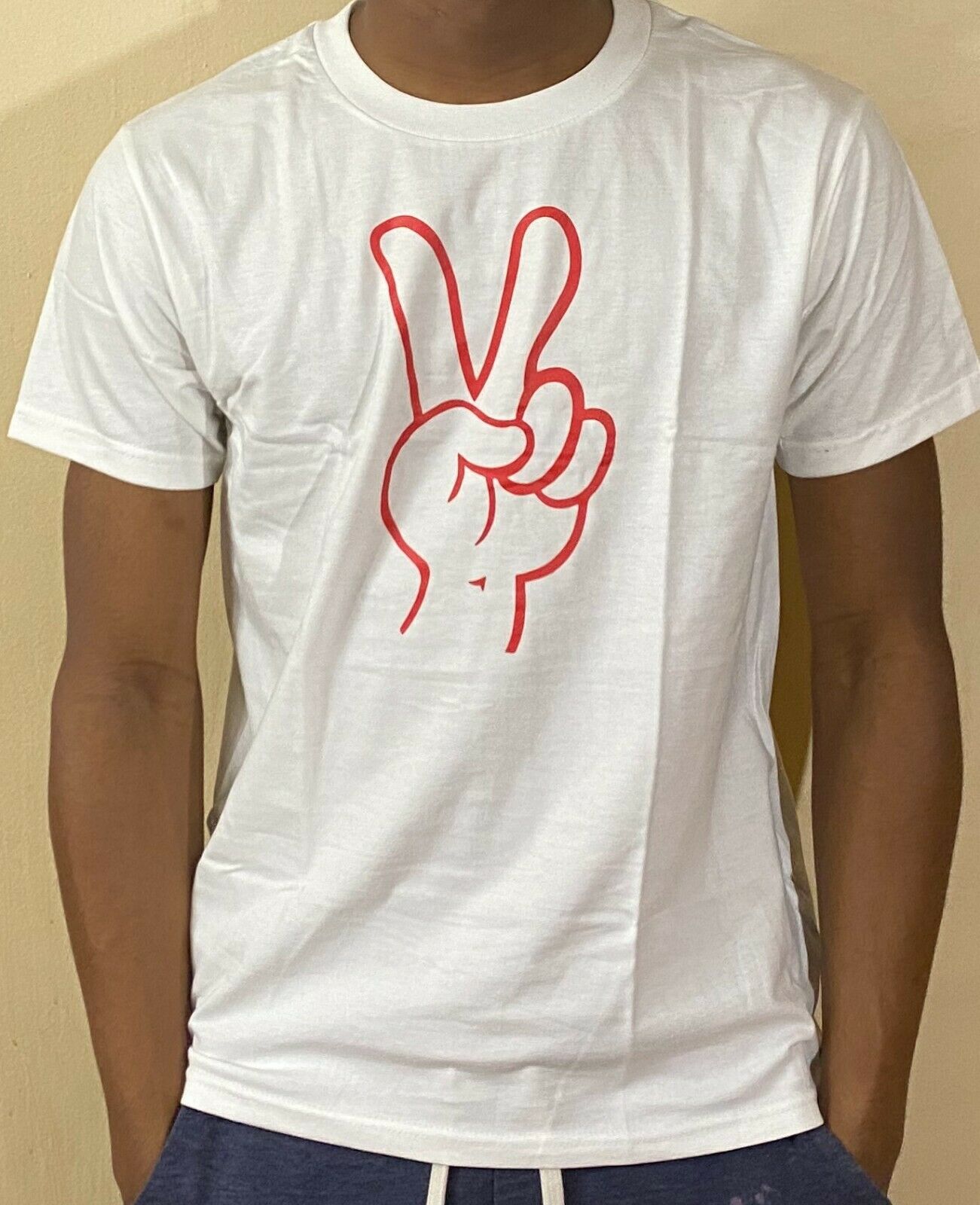 Mens & Womens Comfortable Cotton Fashion Inspirational Athletic T-Shirt Peace