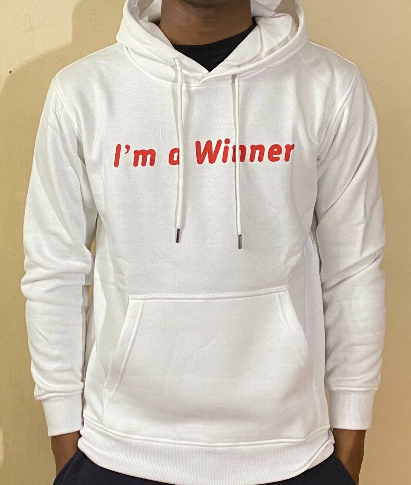 Mens & Womens Comfortable Fashion Cotton Hoodie Pullover Sweatshirt "Winner"