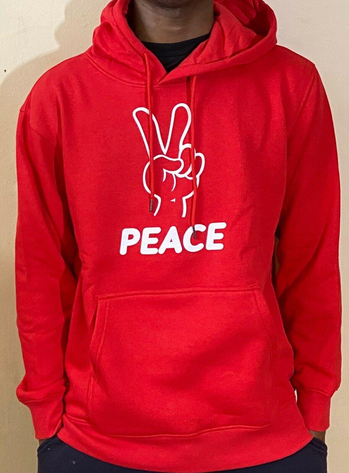 Mens & Womens Comfortable Fashion Cotton Hoodie Pullover Sweatshirt "Peace"