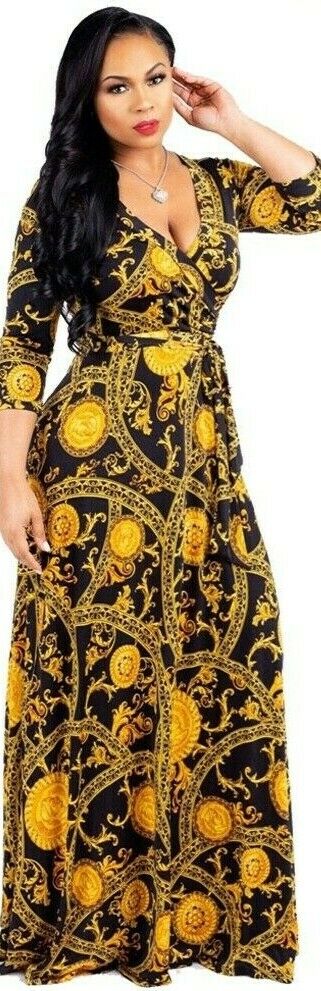 Women's Casual Autumn Bohemian Long Church Dress