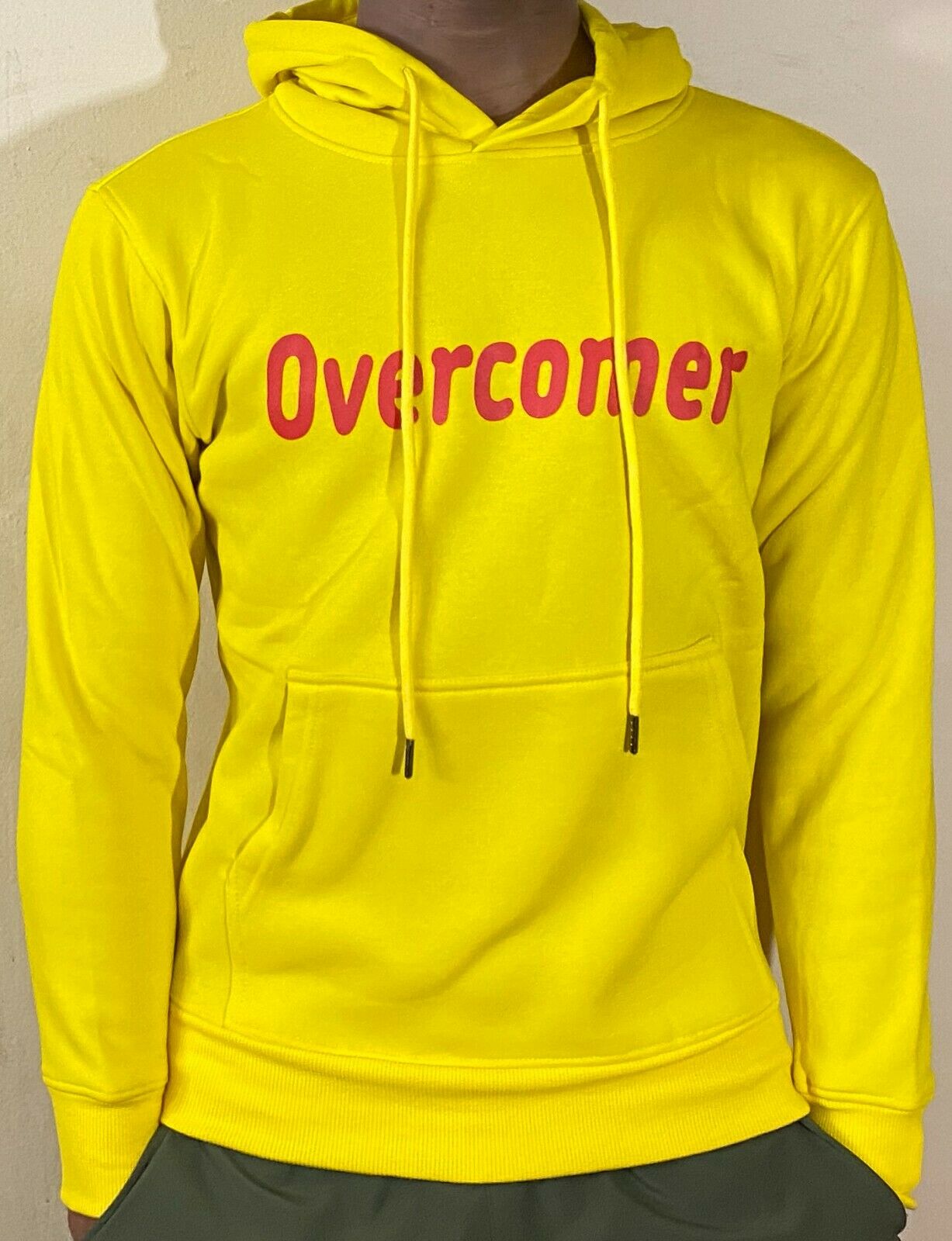 Mens & Womens Comfortable Fashion Cotton Hooded Pullover Sweatshirt "Overcomer"