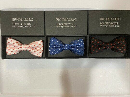 Men's Comfortable Fashion Christian Inspirational Formal Business Heart Bow-Tie