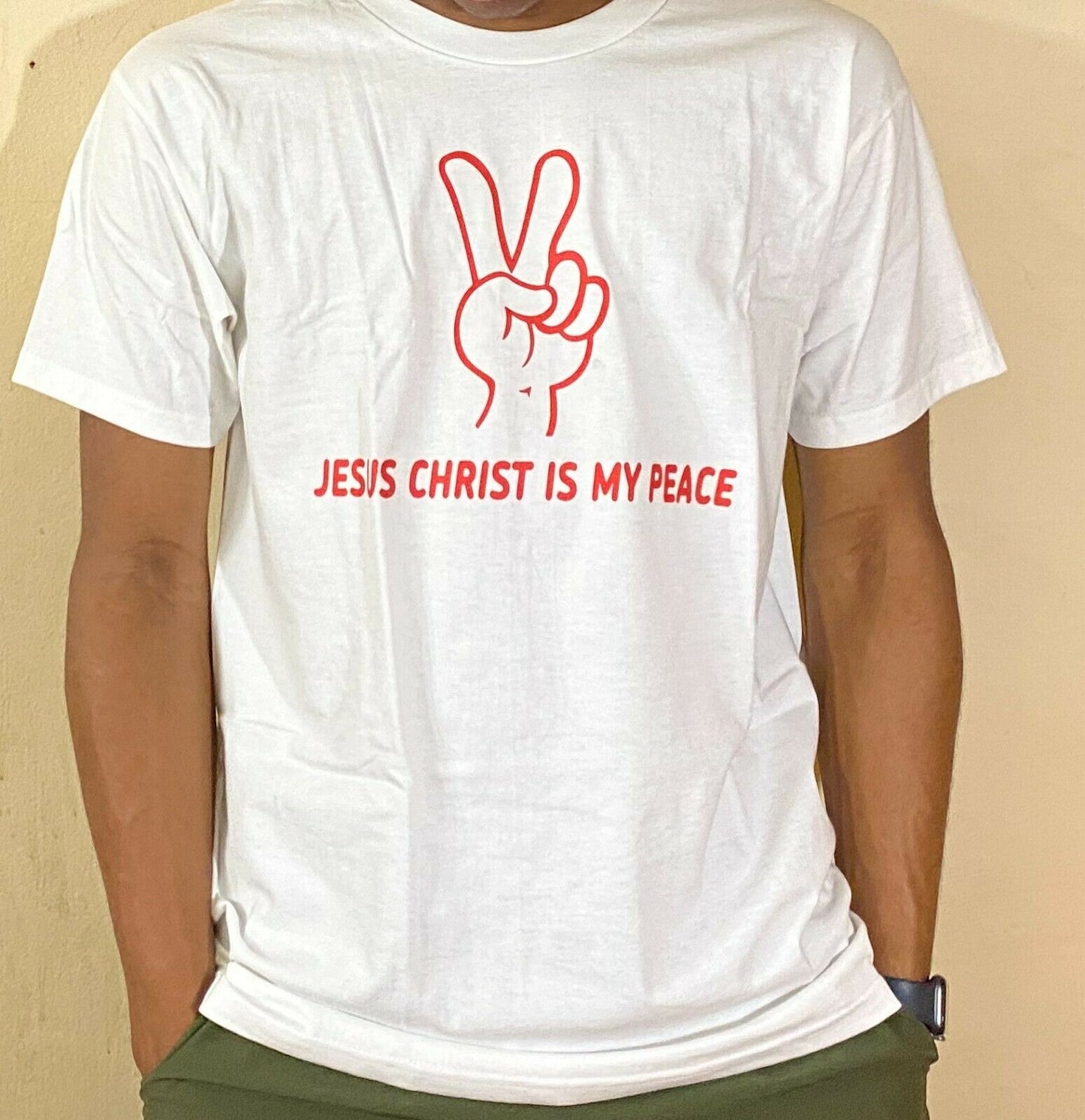Mens & Womens Comfortable Fashion  Christian T Shirt Jesus Christ Is My Peace
