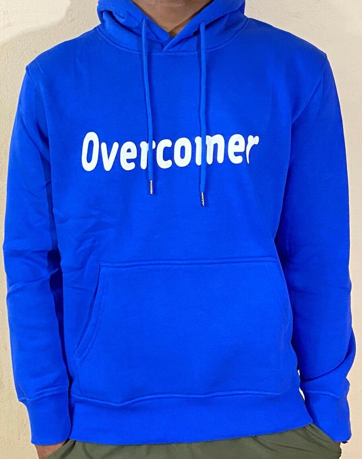 Mens & Womens Comfortable Fashion Cotton Hooded Pullover Sweatshirt "Overcomer"