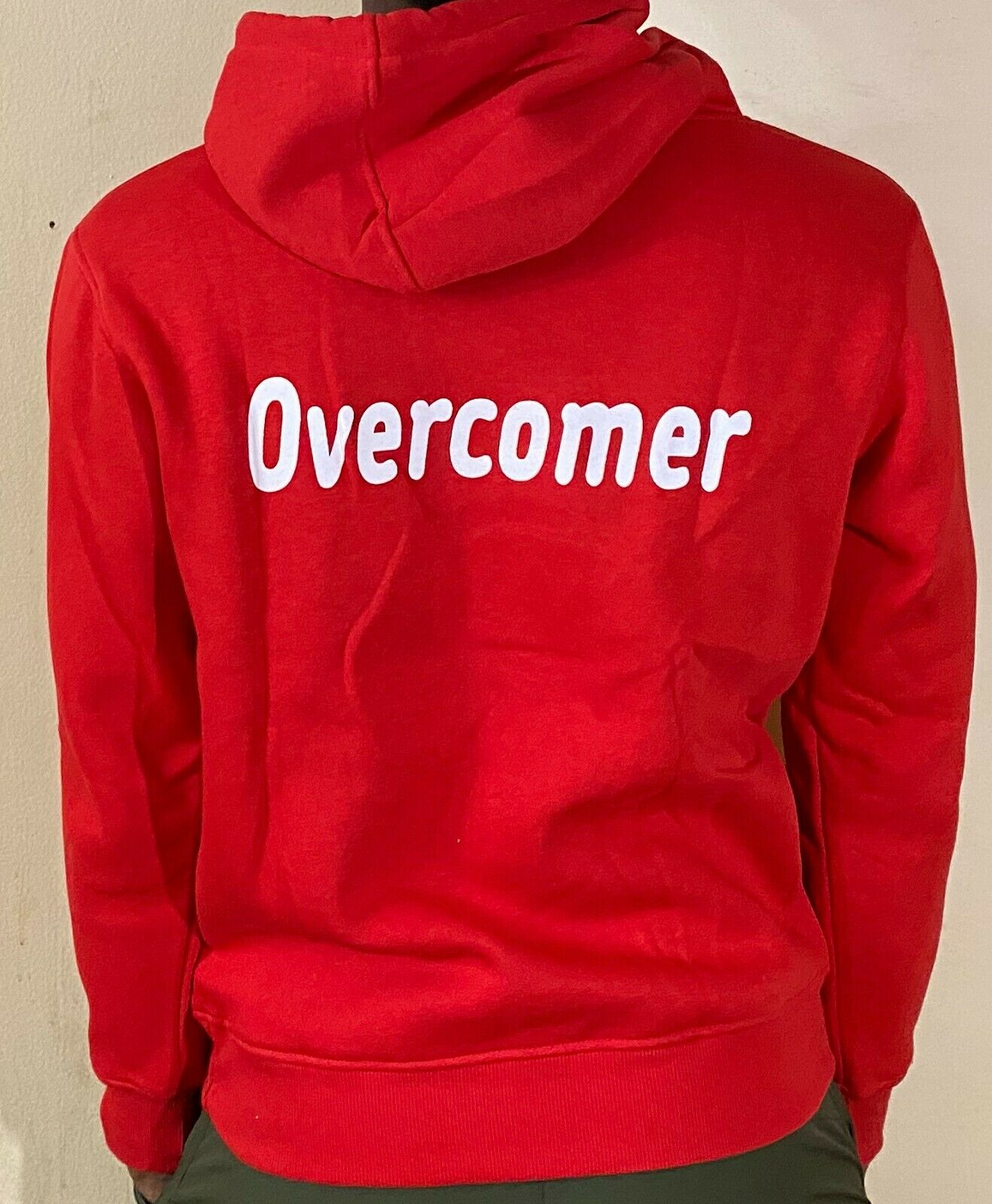 Mens & Womens Comfortable Fashion Cotton Hooded Pullover Sweatshirt "Overcomer"