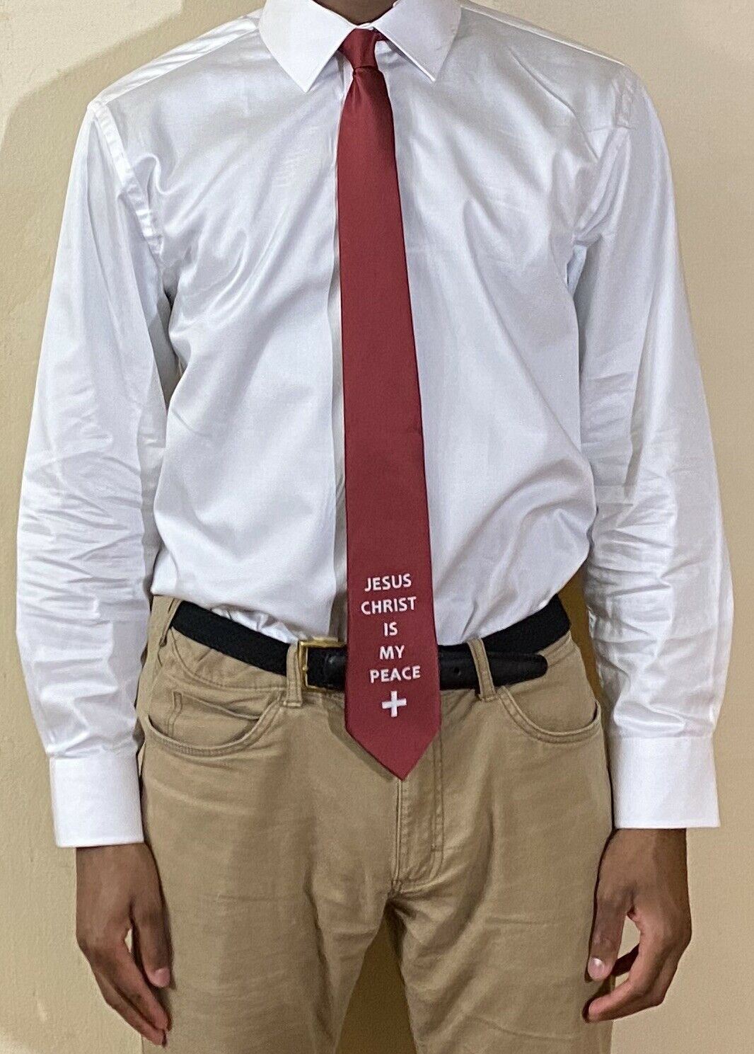 Men's Comfortable Fashion Christian Inspirational Jesus Christ NeckTie