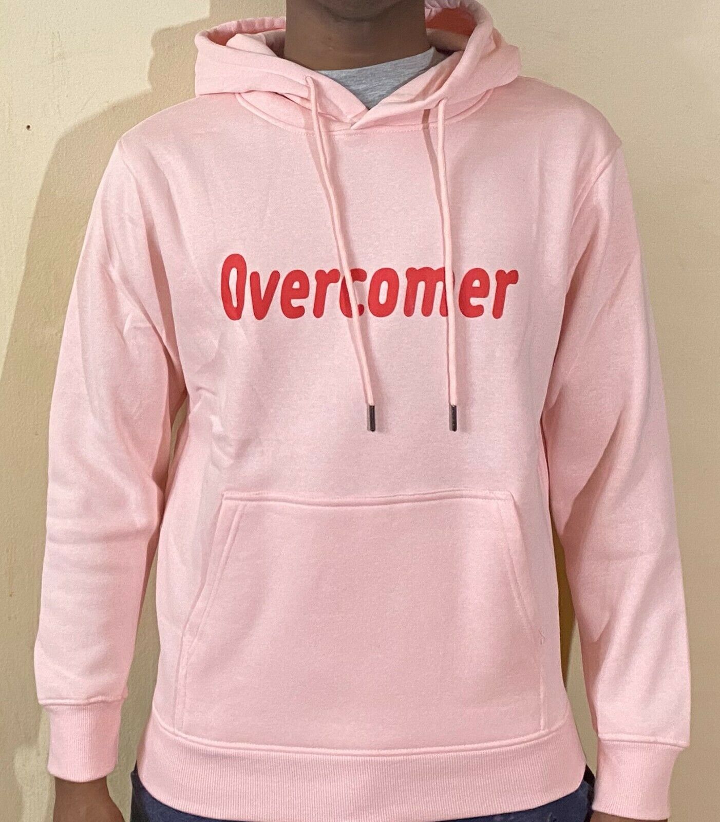 Mens & Womens Comfortable Fashion Cotton Hooded Pullover Sweatshirt "Overcomer"