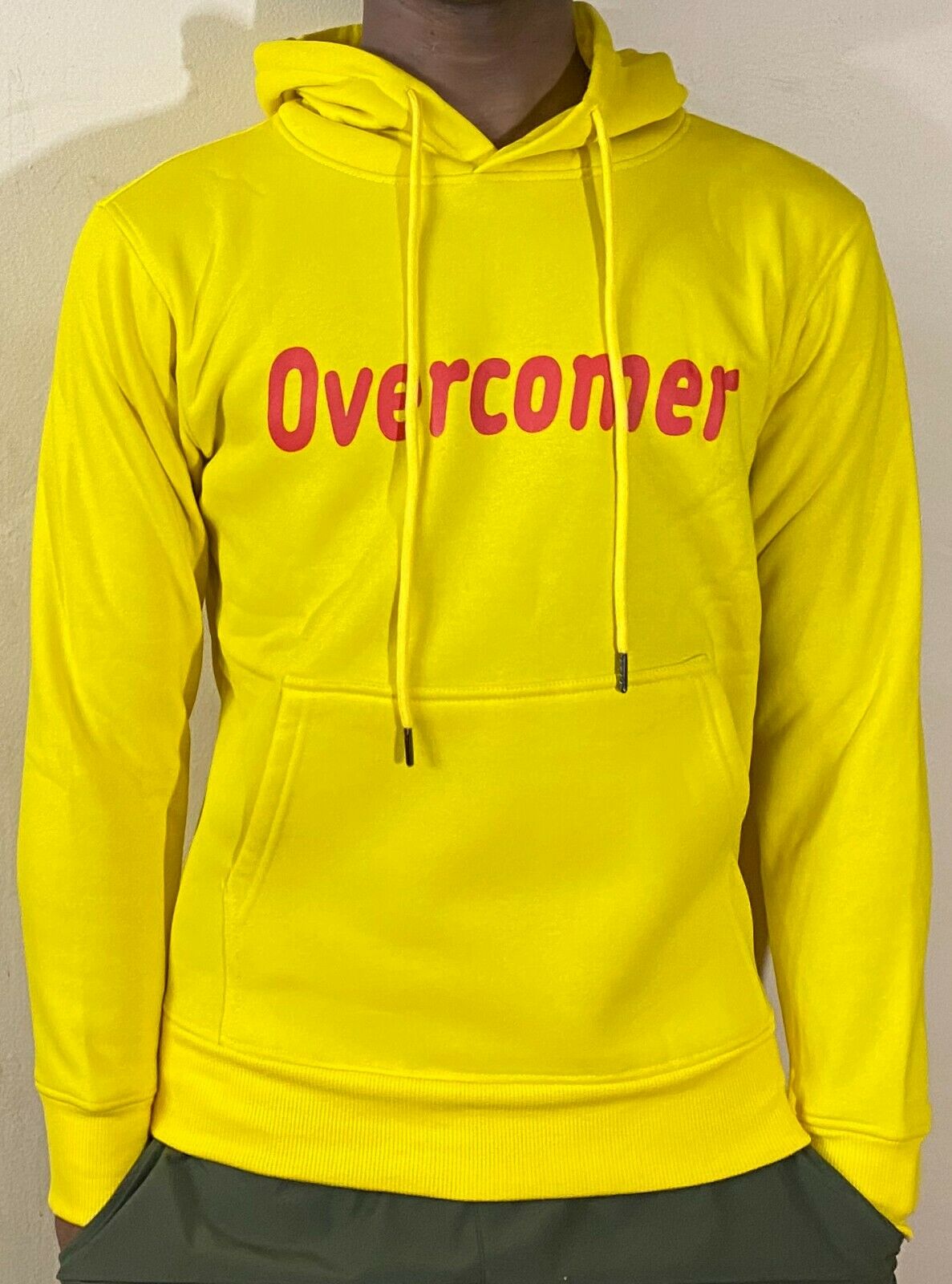Mens & Womens Comfortable Fashion Cotton Hooded Pullover Sweatshirt "Overcomer"