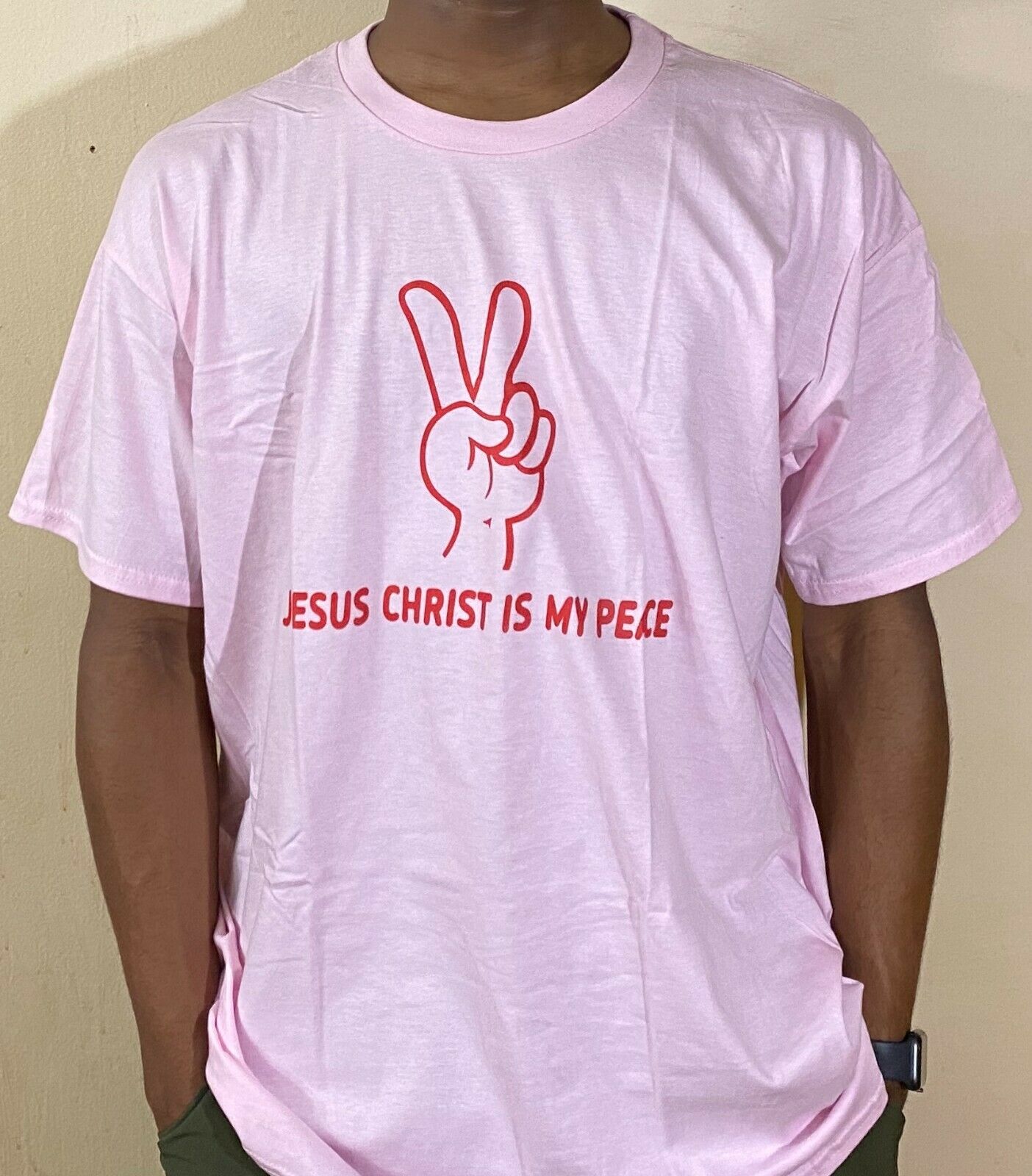 Mens & Womens Comfortable Fashion  Christian T Shirt Jesus Christ Is My Peace