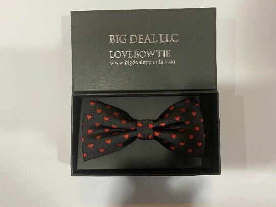 Men's Comfortable Fashion Christian Inspirational Formal Business Heart Bow-Tie