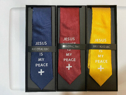 Men's Comfortable Fashion Christian Inspirational Jesus Christ NeckTie