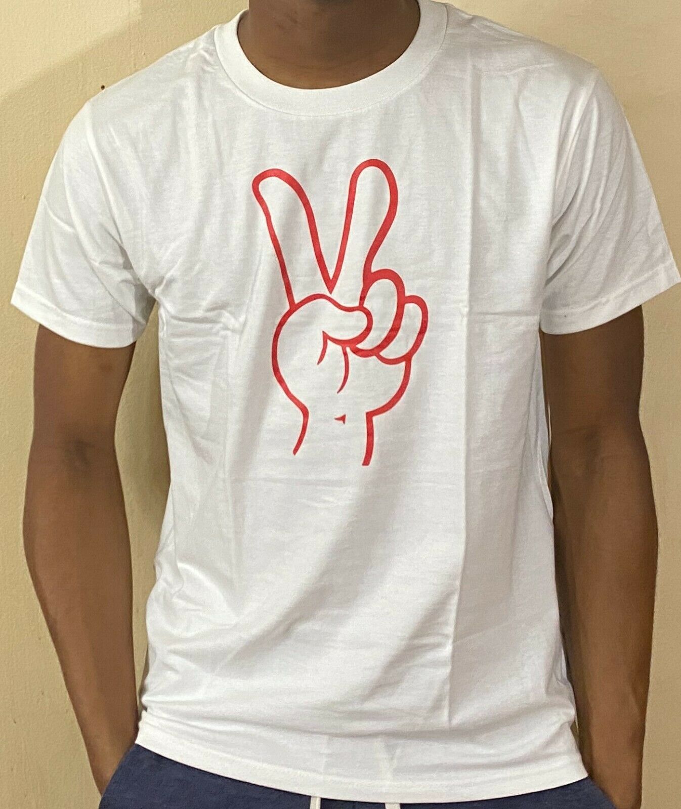 Mens & Womens Comfortable Cotton Fashion Inspirational Athletic T-Shirt Peace