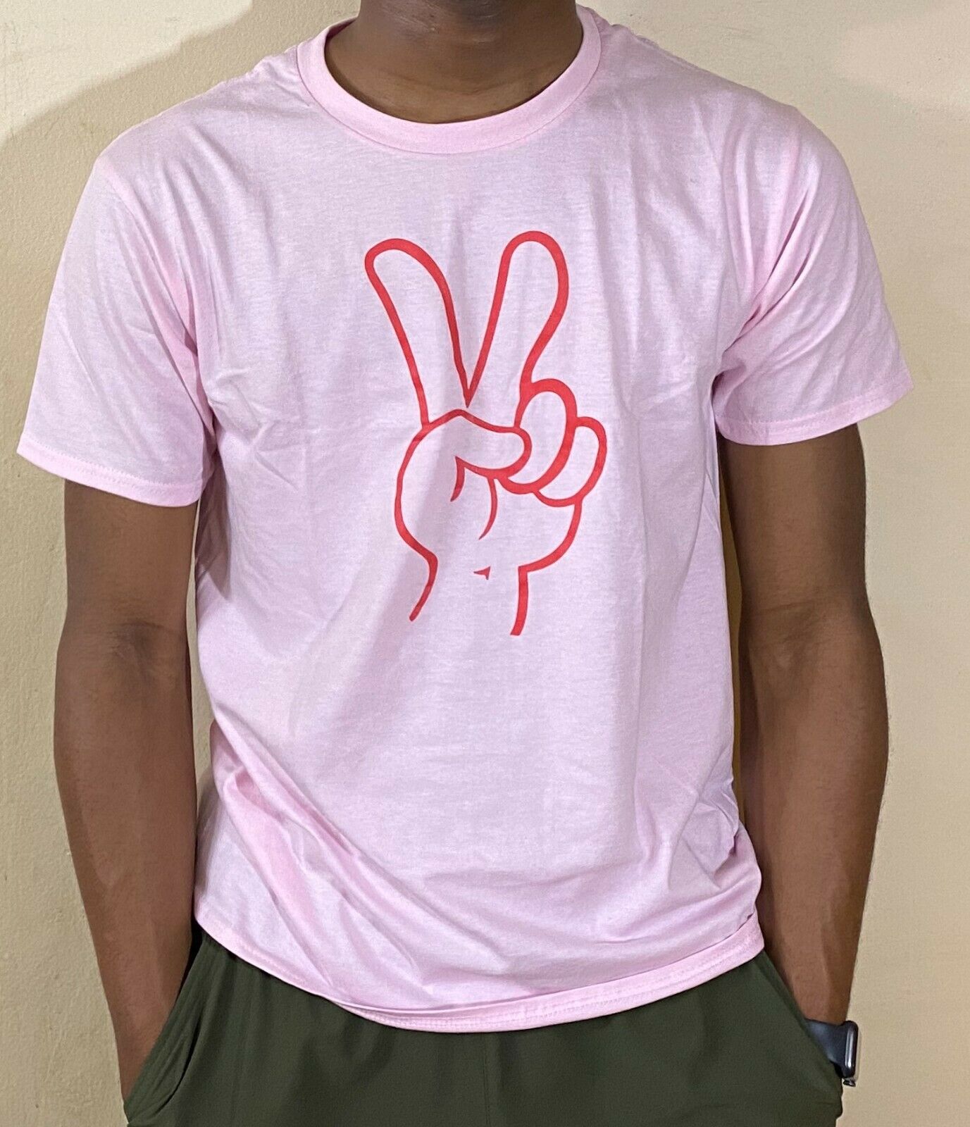 Mens & Womens Comfortable Cotton Fashion Inspirational Athletic T-Shirt Peace