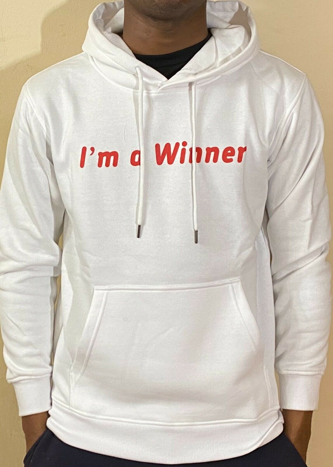 Mens & Womens Comfortable Fashion Cotton Hoodie Pullover Sweatshirt "Winner"