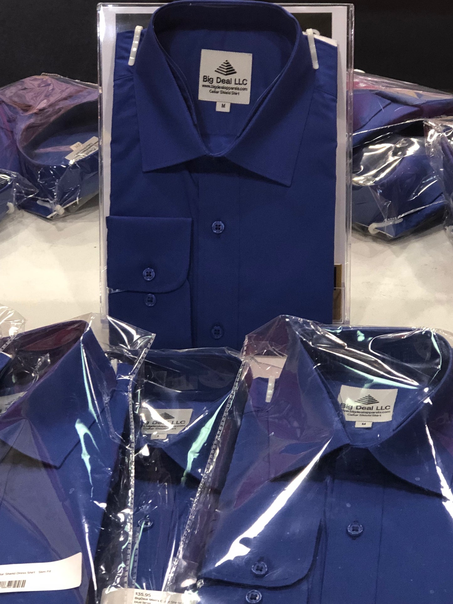 Men's Collar Protected Collar Shield Dress Shirt