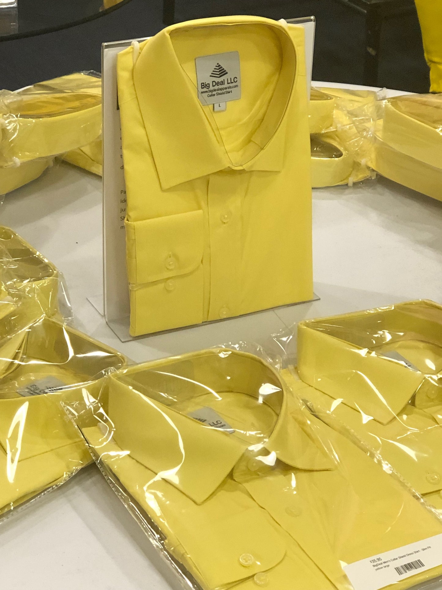 Men's Collar Protected Collar Shield Dress Shirt