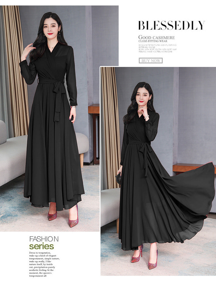 Women's Fan Hua Polka Design Dress